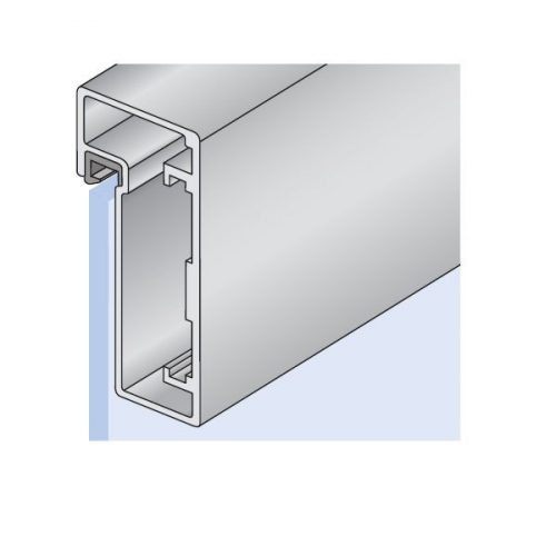 D keretprofil alukeretes ajtóhoz SZÁLCSISZOLT INOX színben