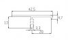 EP-38mm-ALU-3500mm Bemarható 38 mm munkalap élprofil 3,5 m